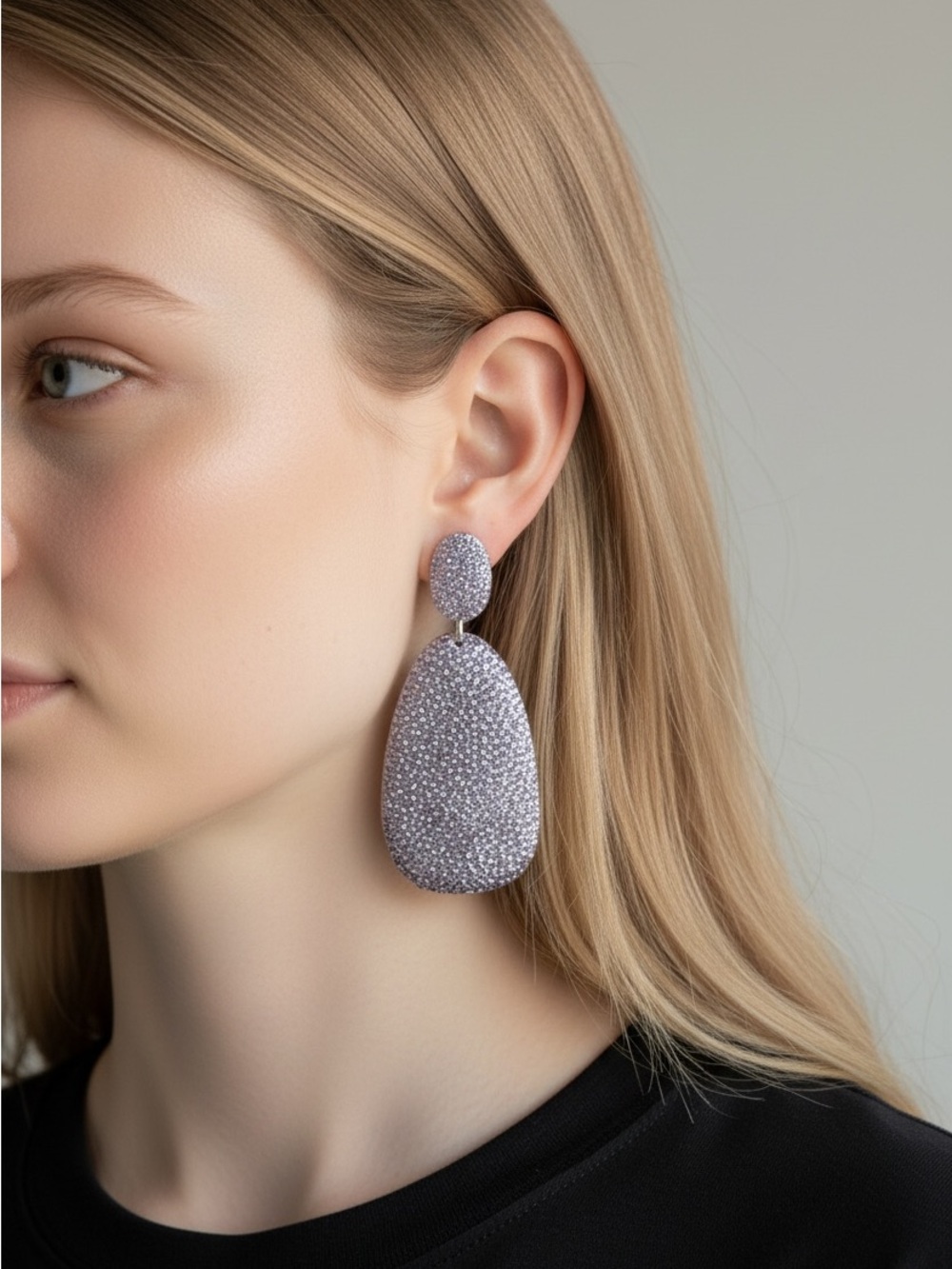10/11 Elegant Silver Crystal Drop Earrings - Women Jewelry